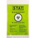 Specimen bag, STAT green biohazard logo